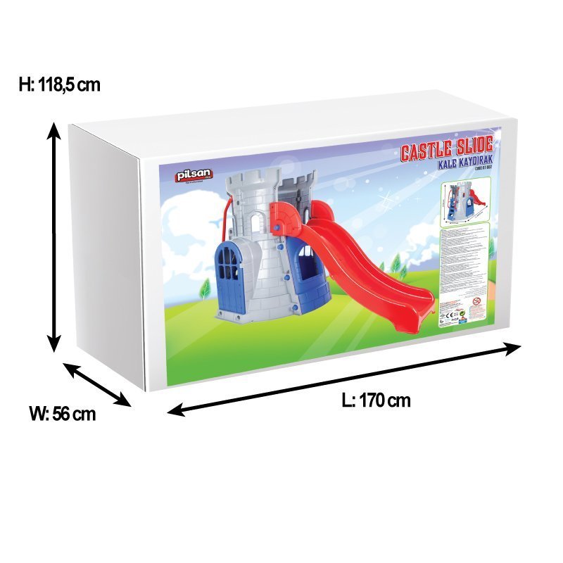 Spatiu de joaca cu tobogan Pilsan Castle Slide Green – imaginea 2