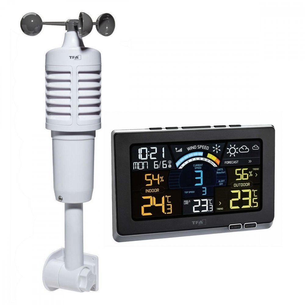 Statie meteo digitala Spring Breeze cu senzor extern wireless de temperatura, umiditate, viteza vant – imaginea 4