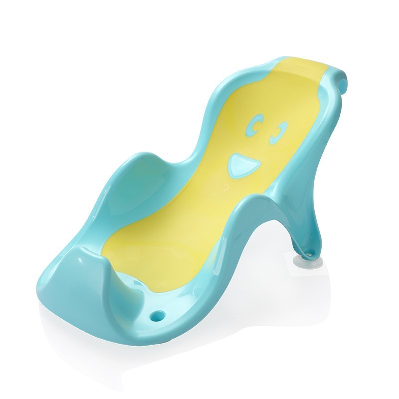Suport anatomic pentru cadita copii Little Mom Cocoon Blue, design bionic cu inclinare de 23 de grade, fixare cu ventuze, compatibilitate universala, dimensiune 56 x 29 x 22 cm – imaginea 2