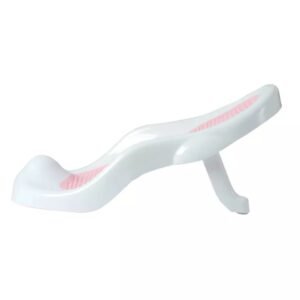 Suport de baie pentru copii Little Mom Soft Pink pliabil, design ergonomic si sigur, strcutura piramidala, material moale cu sistem de scurgere a apei, dimensiune 56 x 30 x 25 cm