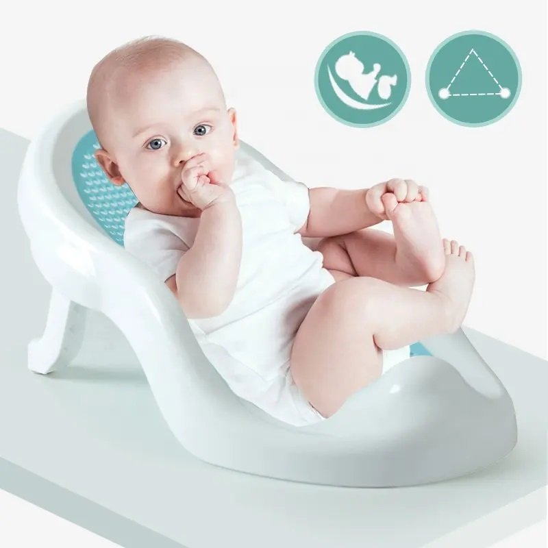 Suport de baie pentru copii Little Mom Soft Pink pliabil, design ergonomic si sigur, strcutura piramidala, material moale cu sistem de scurgere a apei, dimensiune 56 x 30 x 25 cm – imaginea 3