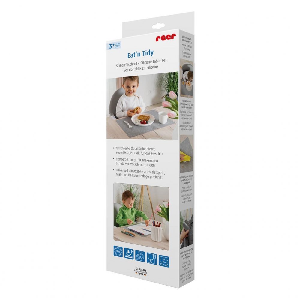 Napron antialunecare din silicon pentru farfurii bebelusi Reer Eatn Tidy 25021 – imaginea 2