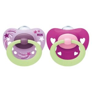 Set 2 suzete Nuk Signature Night Silicon 6-18 luni M2 mov