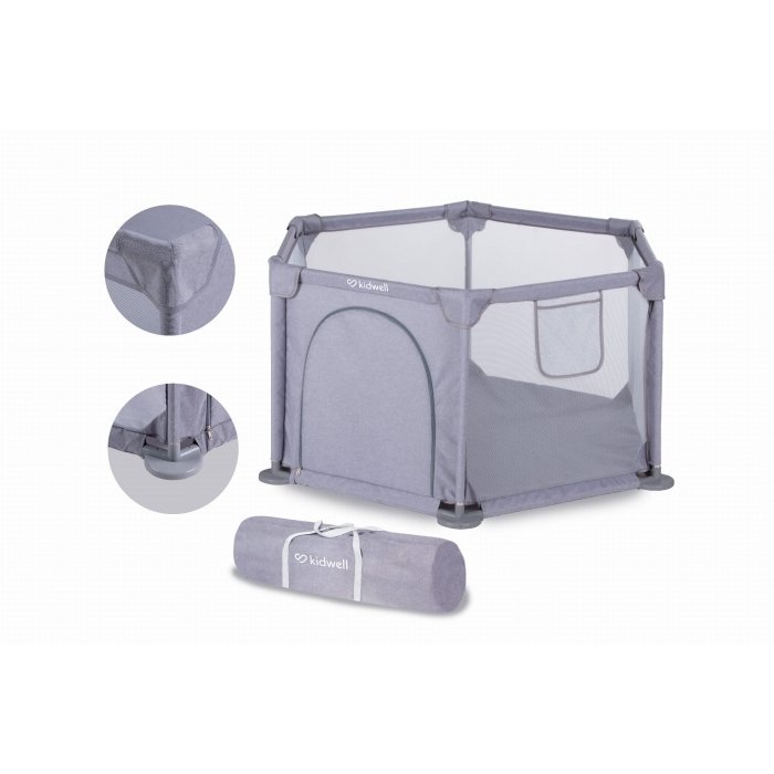Tarc de joaca Kidwell hexagonal pentru copii 122 x 106 cm Fanko Gray – imaginea 7