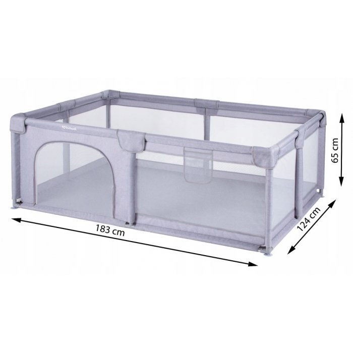 Tarc de joaca Kidwell pentru copii 183 x 124 cm Fanko Gray – imaginea 2