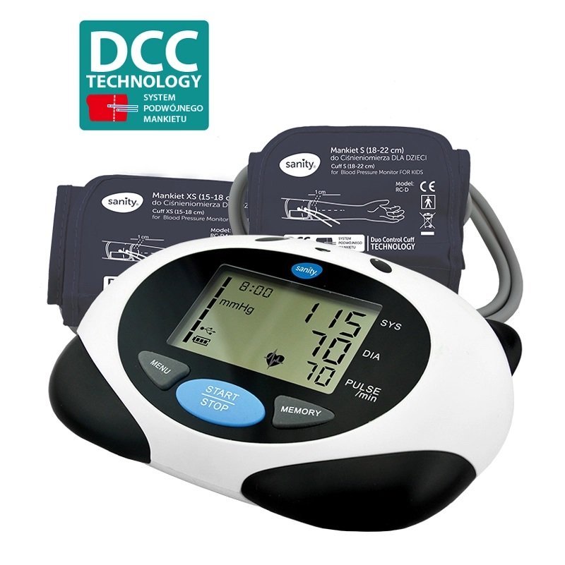 Tensiometru electronic de brat Sanity Children AP 1720 pentru copii 3 – 12 ani Tehnologie DCC 200 seturi de memorie – imaginea 2