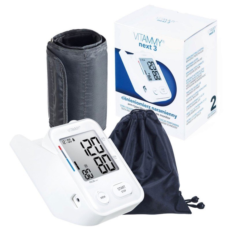 Tensiometru electronic de brat Vitammy Next 3 manseta 22-40 cm alb – imaginea 3