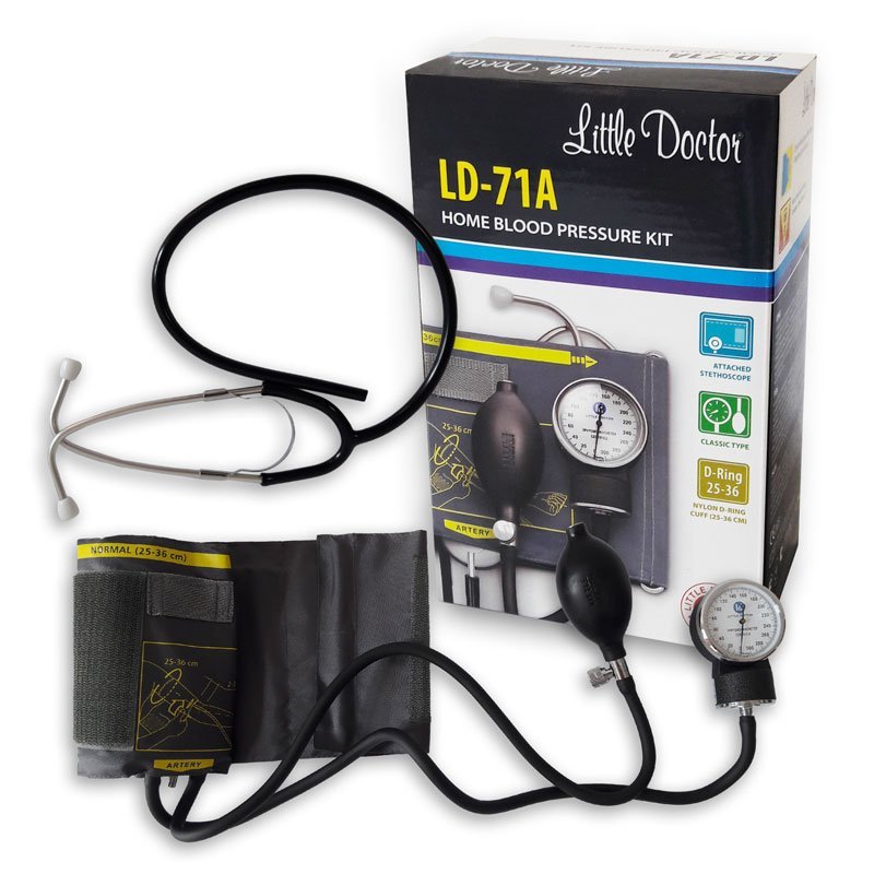 Tensiometru mecanic Little Doctor LD 71A profesional stetoscop atasat – imaginea 2