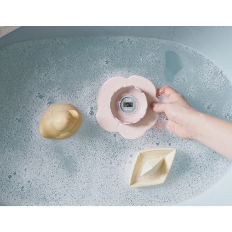 Termometru digital de camera si baie Beaba Lotus Old Pink – imaginea 2