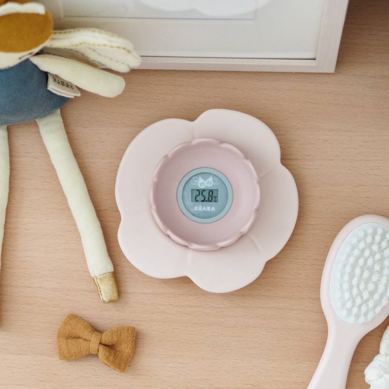 Termometru digital de camera si baie Beaba Lotus Old Pink – imaginea 3