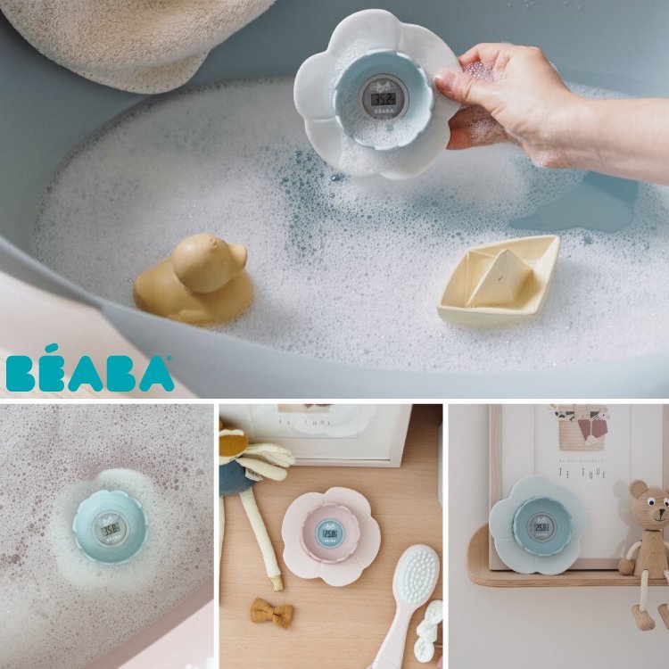 Termometru digital de camera si baie Beaba Lotus Old Pink – imaginea 4