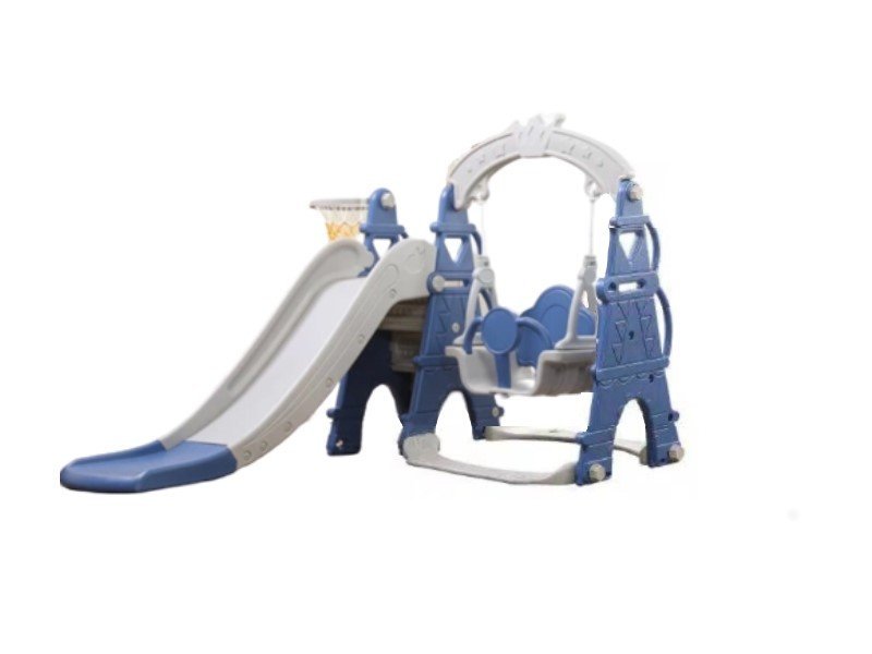 Tobogan MyKids cu legan cos de baschet castel L-AFE03 Blue – imaginea 5