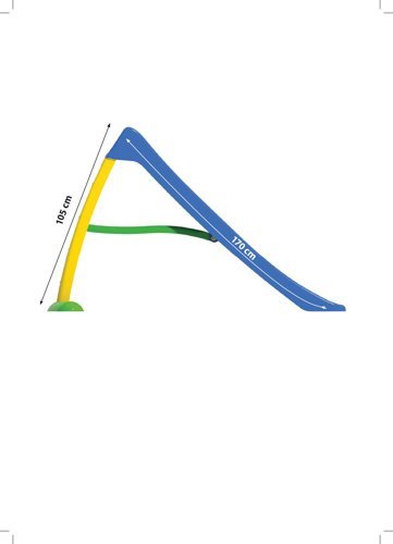 Tobogan pentru copii Dohany Speed Albastru, rezistent UV, panta alunecare 170cm, utilizare interiorexterior, scara mare cu manere sustinere – imaginea 3