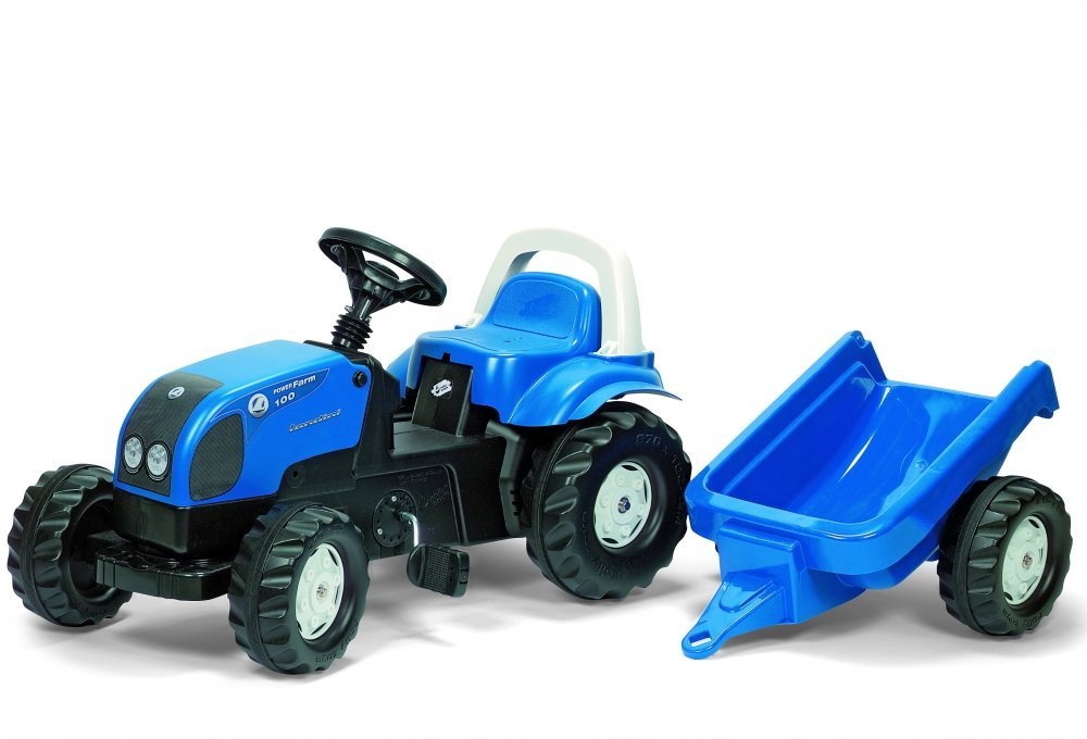 Tractor cu pedale Rolly Toys Kid Landini cu remorca