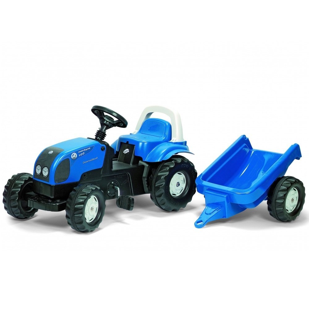 Tractor cu pedale Rolly Toys Kid Landini cu remorca – imaginea 3