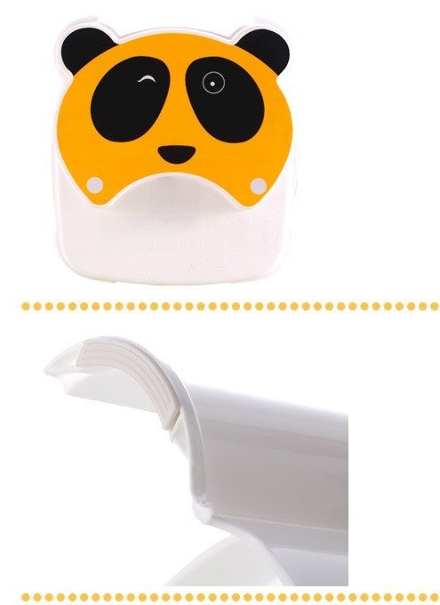Treapta inaltatoare Little Mom Panda Yellow pentru copii, dubla, cu doua nivele de inaltare cu textura antiderapanta, dimensiune 36 x 32.4 cm – imaginea 3