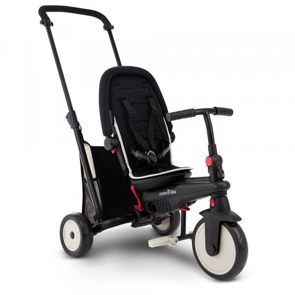 Tricicleta pentru copii Smart Trike STR3 Negru 6 in 1 ultrapliabila, dotata cu frana, scaun rabatabil, sistem patentat cu tehnologie Touch Steering, varsta 10 luni+ – imaginea 4