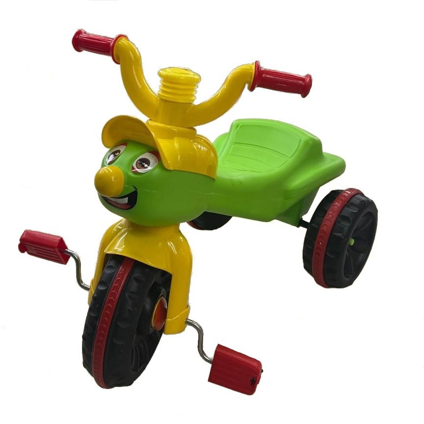 Tricicleta pentru copii Burak Toys Funny Green cu claxon si pedale, greutate maxima admisa 20 kg – imaginea 2
