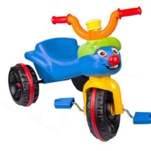 Tricicleta pentru copii Burak Toys Funny Orange cu claxon si pedale, greutate maxima admisa 20 kg
