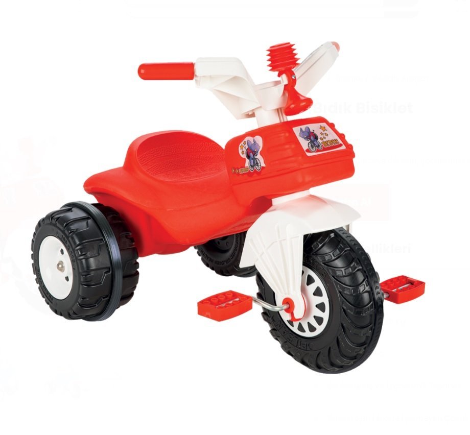 Tricicleta pentru copii Mobidic Red cu claxon si cosulet greutate maxima suportata 35 kg – imaginea 2