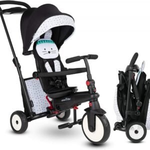 Tricicleta pentru copii Smart Trike STR5 Bunny 7 in 1 pliabila, dotata cu frana, scaun rabatabil, sistem patentat Touch Steering si cu certificare de carucior, varsta 9 luni+
