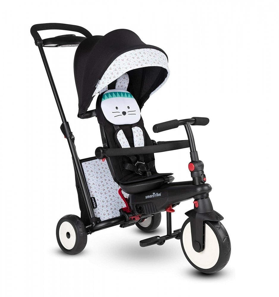 Tricicleta pentru copii Smart Trike STR5 Bunny 7 in 1 pliabila, dotata cu frana, scaun rabatabil, sistem patentat Touch Steering si cu certificare de carucior, varsta 9 luni+ – imaginea 3