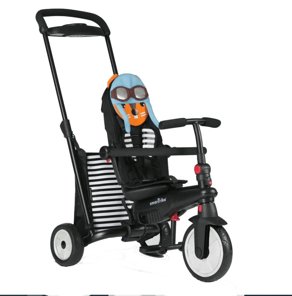 Tricicleta pentru copii Smart Trike STR5 Squirrel 7 in 1 pliabila, dotata cu frana, scaun rabatabil, sistem patentat Touch Steering si cu certificare de carucior, varsta 9 luni+ – imaginea 5