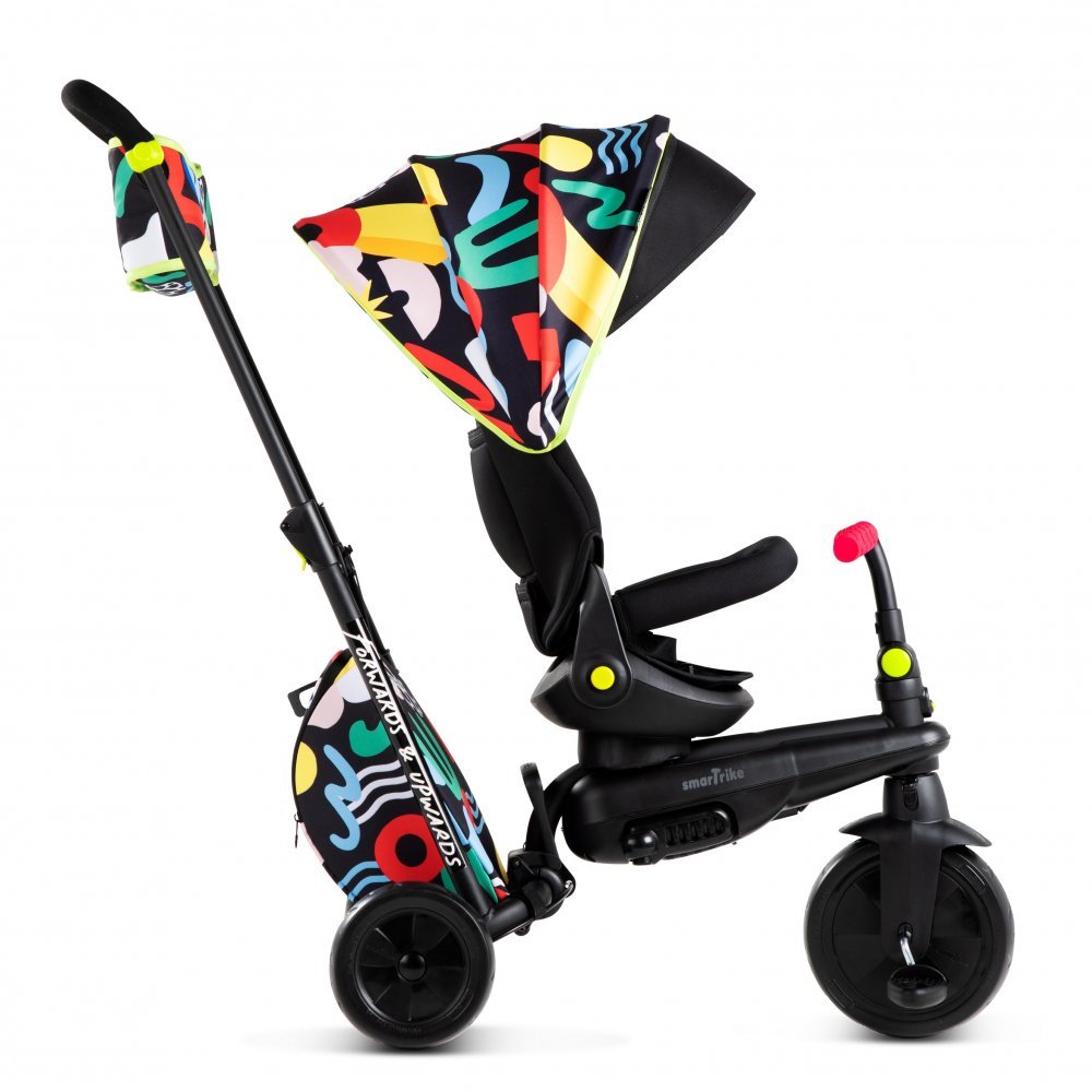 Tricicleta pentru copii Smart Trike Kelly Anna-Imagine 6 in 1 ultrapliabila cu sistem de ghidare Touch Steering, scaun reglabil si rabatabil, suport pentru picioare, roti din cauciuc Eva cu amortizoare – imaginea 6