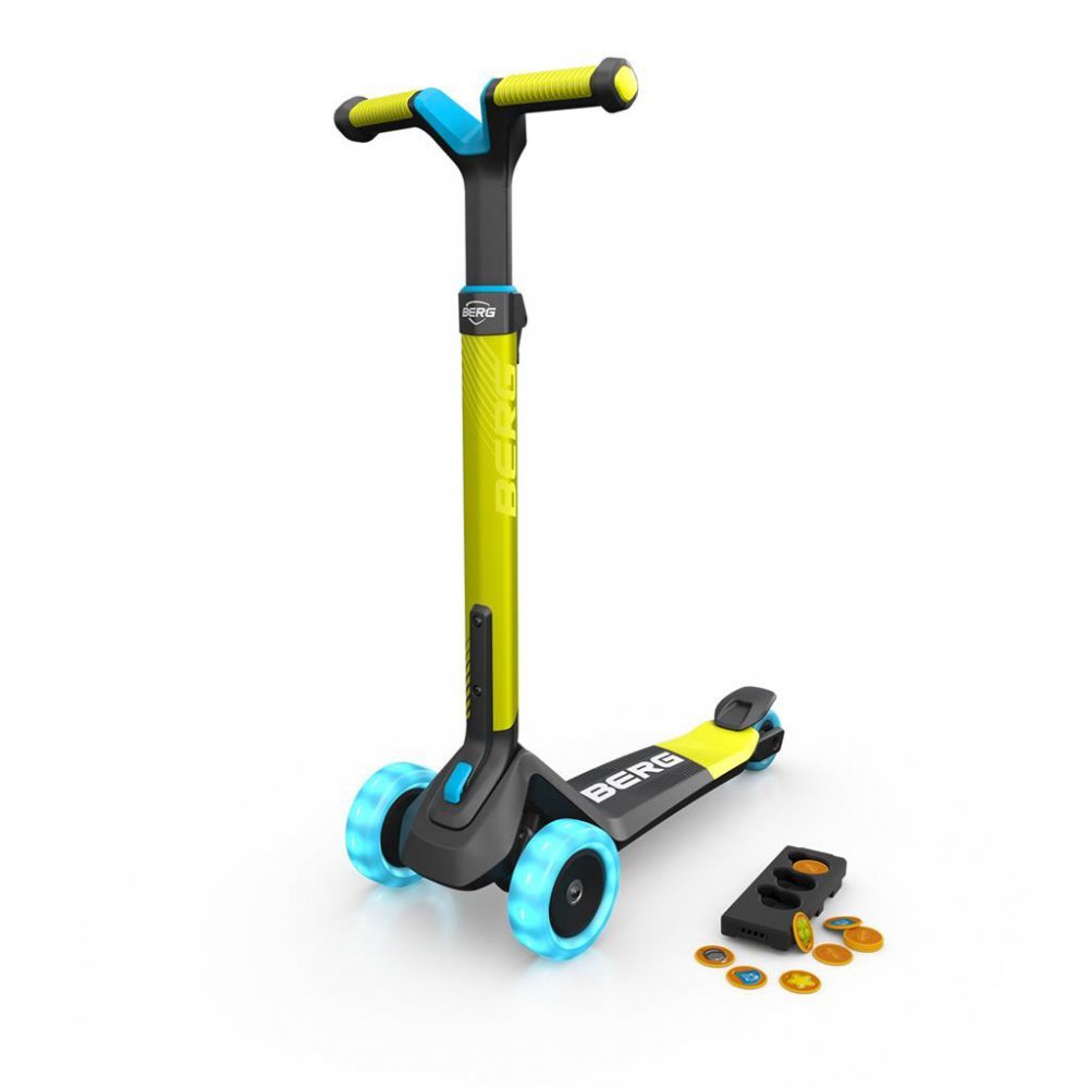 Trotineta pliabila cu lumini si magnet Berg Nexo lime, ghidon reglabil, greutate admisa 50 kg – imaginea 7