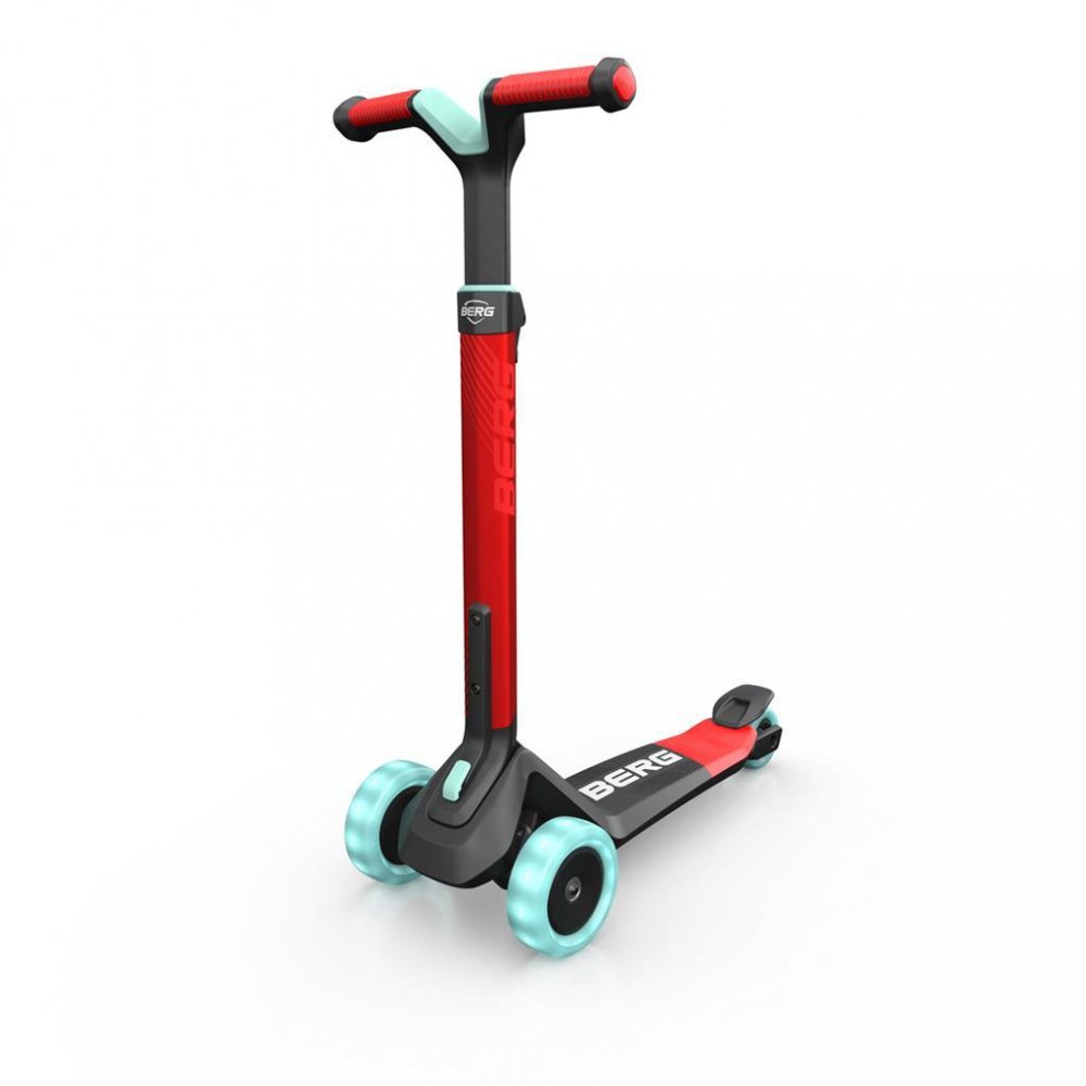 Trotineta pliabila cu lumini Berg Nexo rosu, ghidon reglabil, greutate admisa 50 kg – imaginea 4