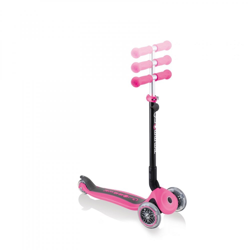 Trotineta evolutiva 4 in 1 pliabila Globber Go-Up Roz cu scaun, maner parinte, ghidon reglabil, greutate admisa 50 kg – imaginea 2