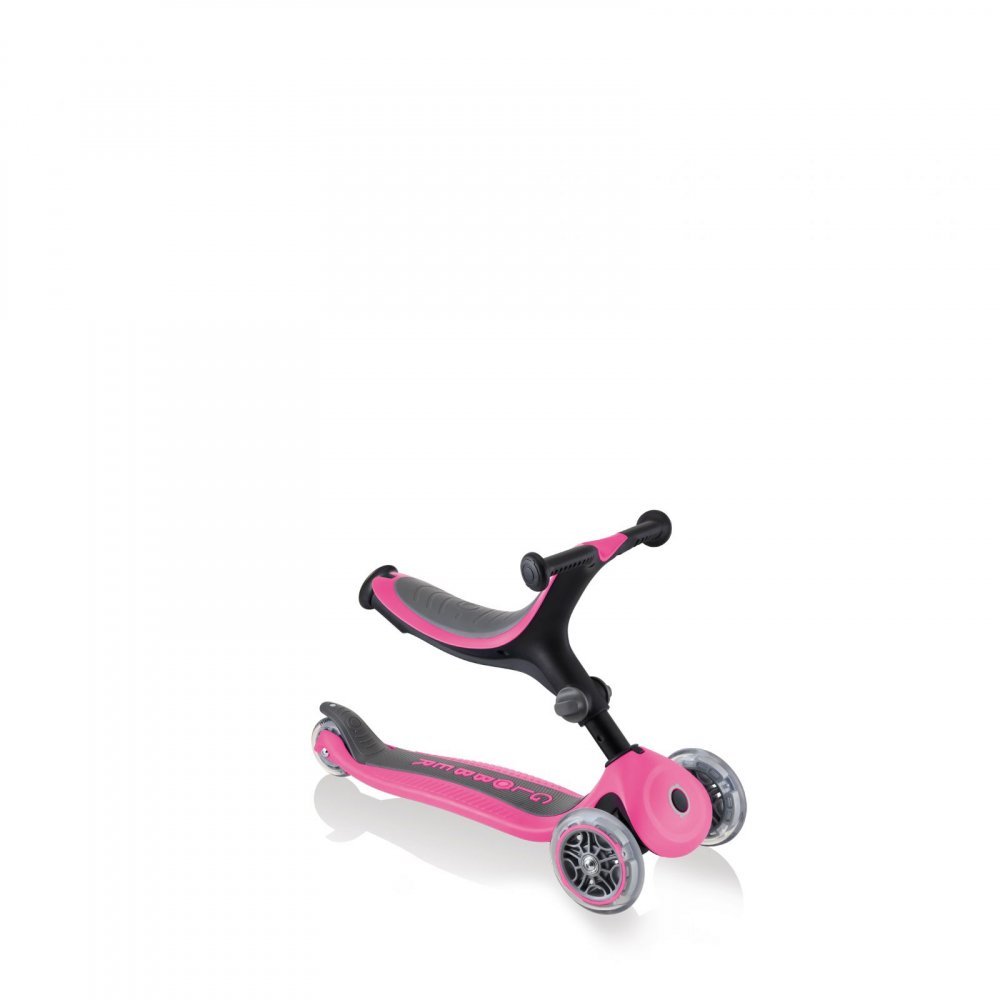 Trotineta evolutiva 4 in 1 pliabila Globber Go-Up Roz cu scaun, maner parinte, ghidon reglabil, greutate admisa 50 kg – imaginea 8