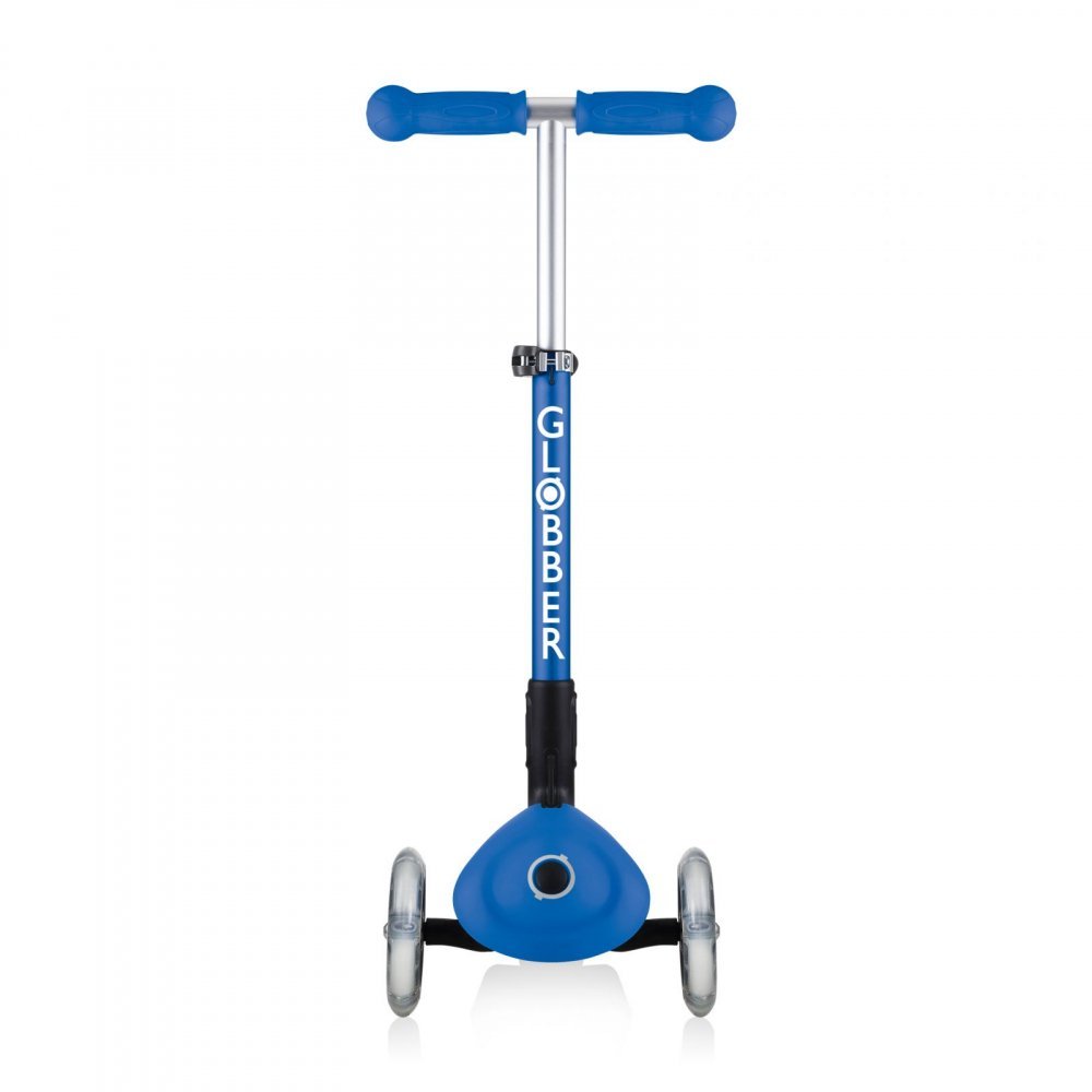 Trotineta pentru copii Globber Junior Albastru pliabila, platforma antiderapanta, ghidon din aluminiu reglabil, greutate admisa 50 kg – imaginea 2