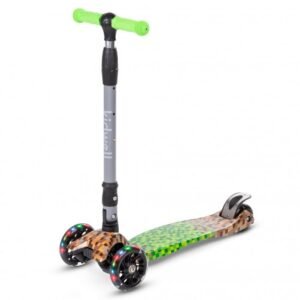 Trotineta pentru copii Kidwell Vento Game pliabila, roti cu led, ghidon din aluminiu reglabil, greutate admisa 50 kg, varsta 3 ani+