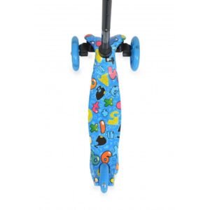 Trotineta intuitiva cu inaltime reglabila intre 50-74cm,roti cu lumini LED,de la 3ani si pana la 40kg Moni Fidget Blue
