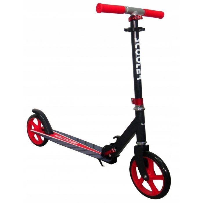 Trotineta R-Sport H4 rosie pliabila, cu 2 roti din cauciuc, ghidon reglabil, greutate admisa 100 kg – imaginea 6
