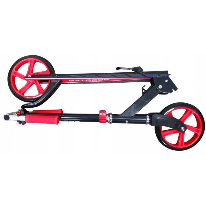 Trotineta R-Sport H4 rosie pliabila, cu 2 roti din cauciuc, ghidon reglabil, greutate admisa 100 kg – imaginea 5