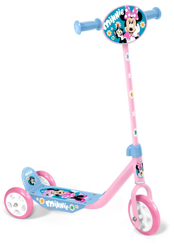 Trotineta Stamp Minnie cu 3 roti, cadru din otel, placa antiderapanta, ghidon reglabil, manere ergonomice, greutate admisa 20 kg – imaginea 3