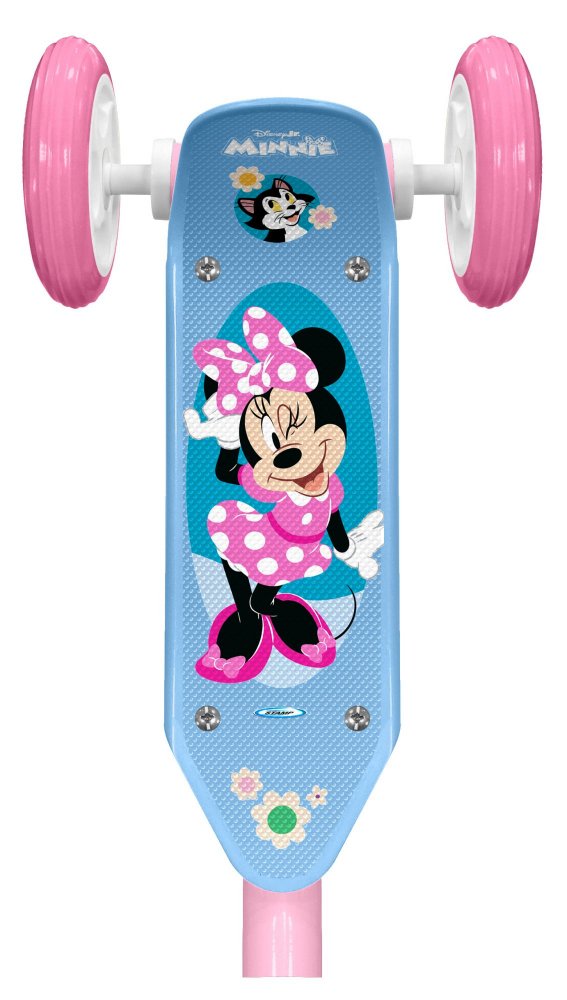 Trotineta Stamp Minnie cu 3 roti, cadru din otel, placa antiderapanta, ghidon reglabil, manere ergonomice, greutate admisa 20 kg – imaginea 2