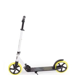 Trotineta pliabila Makani Dusty Yellow cu sistem de pliere,cric inclus,baza antiderapanta,roti PU,maner reglabil,greutate admisa 100 kg