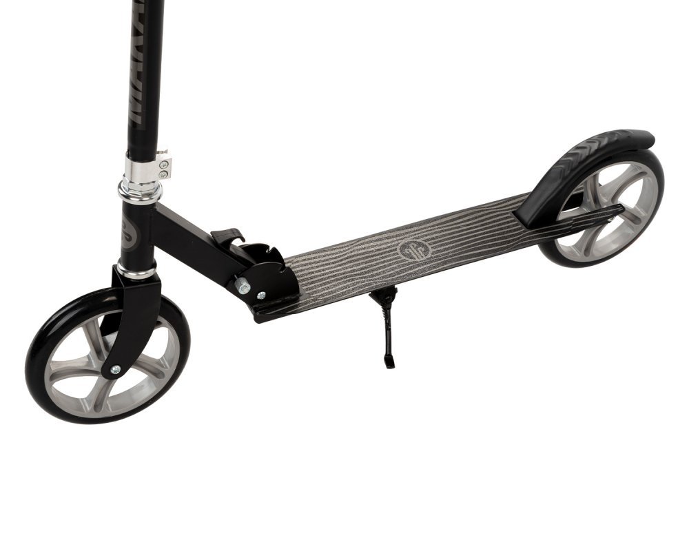 Trotineta pliabila Makani Sigma Grey, cadru din aluminiu, ghidon reglabil, curea pentru transport, cric, greutate admisa 100 kg – imaginea 3