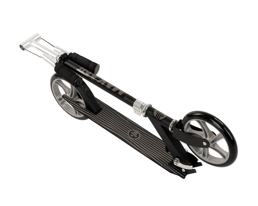 Trotineta pliabila Makani Sigma Grey, cadru din aluminiu, ghidon reglabil, curea pentru transport, cric, greutate admisa 100 kg – imaginea 4