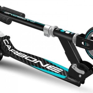 Trotineta pliabila cu suspensie dubla Skids Control Carbone, ghidon reglabil, cric, greutate admisa 100 kg
