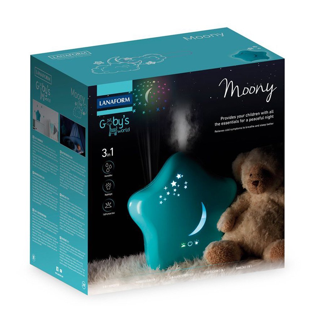 Umidificator de camera cu proiector si lumina de noapte Moony Lanaform – imaginea 3