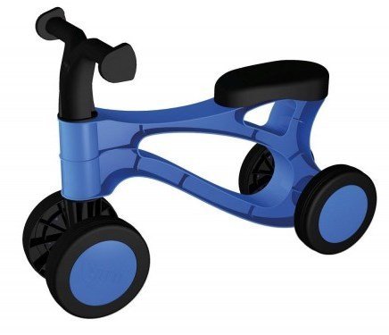 Ride-On pentru copii fara pedale Lena din plastic Albastru cu Negru dimensiune 48x21x34 cm