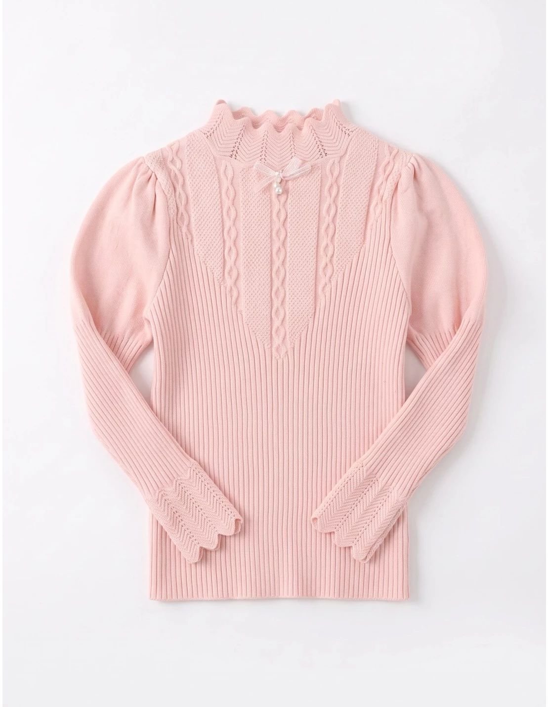 Bluza fetite maneci bufante Irina roz