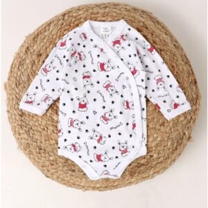 Body Imprimat Baby boy Bear, rosu