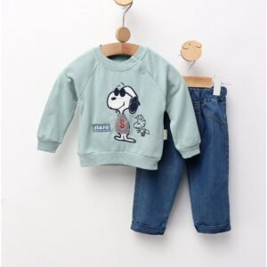Compleu Snoopy Stars, model verde