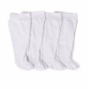 Set 4 perechi Pantalonasi cu botosei Romania alb