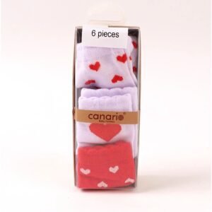 Set 6 perechi sosete inimioare
